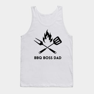 BBQ Boss Dad - black text Tank Top